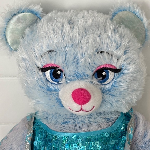 Build A Bear BAB DISNEY Frozen ELSA Blue Teddy Bear Dress Plush Stuffed SINGS! - Picture 4 of 14